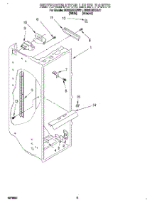 02 - Refrigerator Liner parts for Roper Refrigerator RS22BRXBW01 from AppliancePartsPros.com