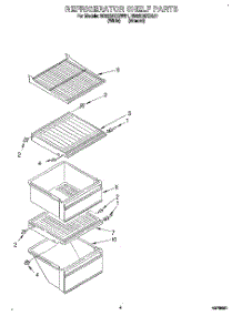 03 - Refrigerator Shelf parts for Roper Refrigerator RS22BRXBW01 from AppliancePartsPros.com