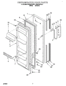 06 - Refrigerator Door parts for Roper Refrigerator RS22BRXBW01 from AppliancePartsPros.com