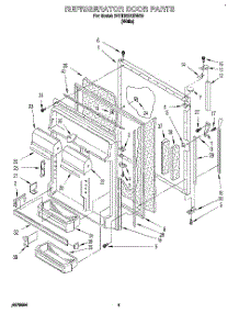06 - Refrigerator Door parts for Whirlpool Refrigerator 3VET23DKBW00 from AppliancePartsPros.com