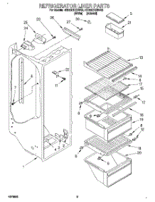 02 - Refrigerator Liner parts for Whirlpool Refrigerator 4ED20ZKXBN00 from AppliancePartsPros.com