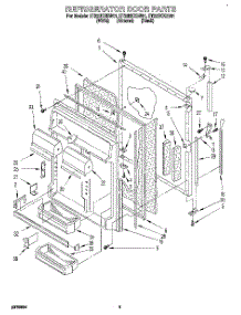 06 - Refrigerator Door parts for Whirlpool Refrigerator ET22DKXBW01 from AppliancePartsPros.com