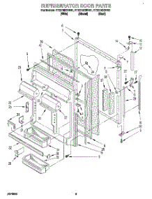 06 - Refrigerator Door parts for Whirlpool Refrigerator ET22DMXBW01 from AppliancePartsPros.com