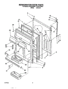 06 - Refrigerator Door parts for Whirlpool Refrigerator ET22PKXBW01 from AppliancePartsPros.com