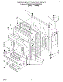 06 - Refrigerator Door parts for Whirlpool Refrigerator 3ET22DKXBN02 from AppliancePartsPros.com