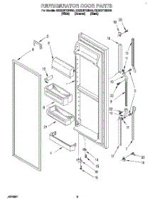 07 - Refrigerator Door parts for Whirlpool Refrigerator ED22DFXBB00 from AppliancePartsPros.com