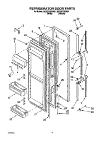 07 - Refrigerator Door parts for Whirlpool Refrigerator 8ED22DQXBN01 from AppliancePartsPros.com