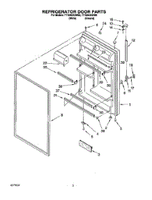 04 - Refrigerator Door parts for Estate Refrigerator TT18AKXDW00 from AppliancePartsPros.com