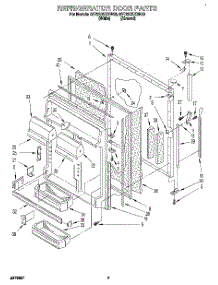 06 - Refrigerator Door parts for Whirlpool Refrigerator 8ET22DKXBN00 from AppliancePartsPros.com