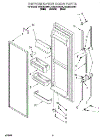 06 - Refrigerator Door parts for Whirlpool Refrigerator ED25DQXBW01 from AppliancePartsPros.com