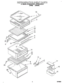 03 - Refrigerator Shelf parts for Whirlpool Refrigerator 3ED25DQXBN01 from AppliancePartsPros.com