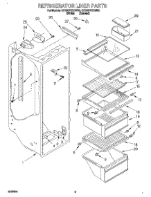 02 - Refrigerator Liner parts for Whirlpool Refrigerator 6ED20PKXBW00 from AppliancePartsPros.com