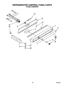 08 - Refrigerator Control Panel parts for Kitchenaid Refrigerator KSSS36DBW01 from AppliancePartsPros.com