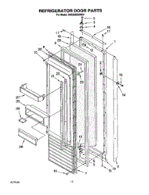 10 - Refrigerator Door parts for Kitchenaid Refrigerator KSSS36DBW01 from AppliancePartsPros.com