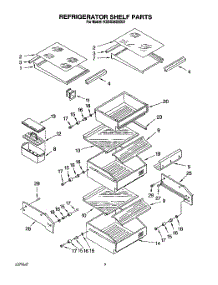 07 - Refrigerator Shelf parts for Kitchenaid Refrigerator KSSS36DBX01 from AppliancePartsPros.com