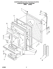 06 - Refrigerator Door parts for Whirlpool Refrigerator ET25PKXBN01 from AppliancePartsPros.com