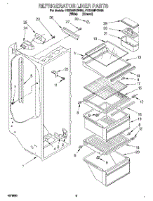02 - Refrigerator Liner parts for Whirlpool Refrigerator 4YED20PKBW00 from AppliancePartsPros.com