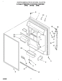 04 - Refrigerator Door parts for Whirlpool Refrigerator ET19DKXDN00 from AppliancePartsPros.com