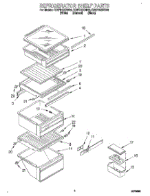 03 - Refrigerator Shelf parts for Whirlpool Refrigerator ED27DQXBB02 from AppliancePartsPros.com