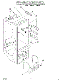 02 - Refrigerator Liner parts for Whirlpool Refrigerator ED27DQXBN02 from AppliancePartsPros.com