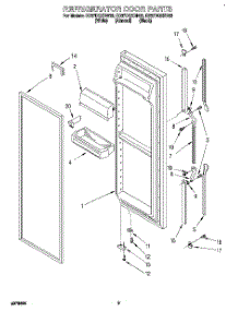 06 - Refrigerator Door parts for Whirlpool Refrigerator ED27DQXBN02 from AppliancePartsPros.com