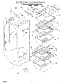 02 - Refrigerator Liner parts for Whirlpool Refrigerator ED20TKXDW00 from AppliancePartsPros.com
