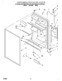 04 - Refrigerator Door parts for Whirlpool Refrigerator 8ET18ZKXDW00 from AppliancePartsPros.com