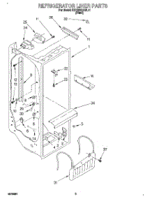 02 - Refrigerator Liner parts for Kitchenaid Refrigerator KSRB25QABL11 from AppliancePartsPros.com