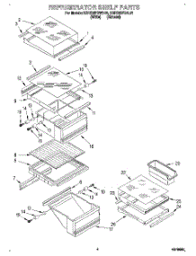 03 - Refrigerator Shelf parts for Kitchenaid Refrigerator KSRS25FBAL01 from AppliancePartsPros.com