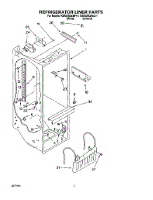 02 - Refrigerator Liner parts for Kitchenaid Refrigerator KSRS25QAAL11 from AppliancePartsPros.com