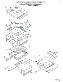 03 - Refrigerator Shelf parts for Kitchenaid Refrigerator KSRS25QAAL11 from AppliancePartsPros.com