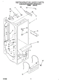 02 - Refrigerator Liner parts for Kitchenaid Refrigerator KSRS27QAAL11 from AppliancePartsPros.com