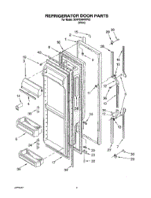 07 - Refrigerator Door parts for Whirlpool Refrigerator 3XARG484WP03 from AppliancePartsPros.com