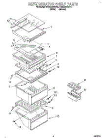 03 - Refrigerator Shelf parts for Estate Refrigerator TS25AQXBN01 from AppliancePartsPros.com