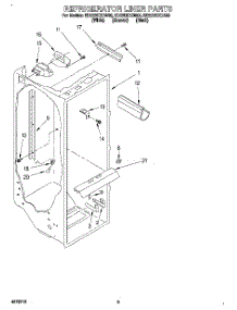 02 - Refrigerator Liner parts for Whirlpool Refrigerator ED22DKXDN00 from AppliancePartsPros.com