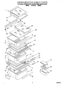 03 - Refrigerator Shelf parts for Whirlpool Refrigerator ED22DKXDW00 from AppliancePartsPros.com