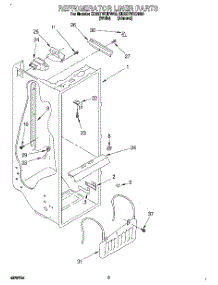 02 - Refrigerator Liner parts for Whirlpool Refrigerator ED22TWXDN00 from AppliancePartsPros.com