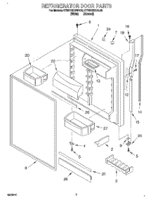 04 - Refrigerator Door parts for Kitchenaid Refrigerator KTRS19KDAL00 from AppliancePartsPros.com