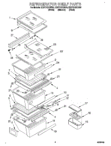 03 - Refrigerator Shelf parts for Whirlpool Refrigerator ED27DQXDW00 from AppliancePartsPros.com