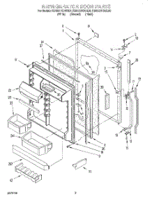06 - Refrigerator Door parts for Kitchenaid Refrigerator KBRS21KDWH00 from AppliancePartsPros.com