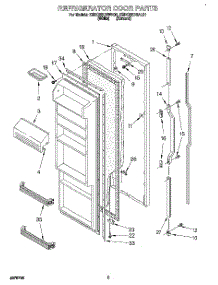 04 - Refrigerator Door parts for Kitchenaid Refrigerator KSRC22DBAL01 from AppliancePartsPros.com
