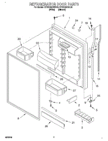 04 - Refrigerator Door parts for Kitchenaid Refrigerator KTRS19MDAL00 from AppliancePartsPros.com