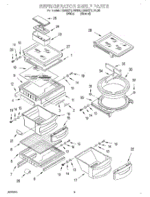 04 - Refrigerator Shelf parts for Kitchenaid Refrigerator KSRS27QDWH00 from AppliancePartsPros.com