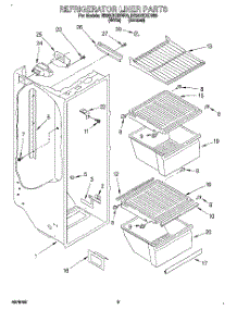 02 - Refrigerator Liner parts for Roper Refrigerator RS20DKXDN00 from AppliancePartsPros.com
