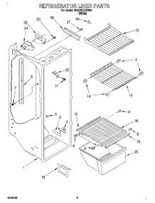 02 - Refrigerator Liner parts for Roper Refrigerator RS20EKXDW00 from AppliancePartsPros.com