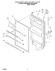 04 - Refrigerator Door parts for Roper Refrigerator RT18BMXDW00 from AppliancePartsPros.com
