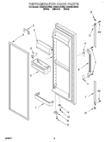 07 - Refrigerator Door parts for Whirlpool Refrigerator ED22DLXDW00 from AppliancePartsPros.com