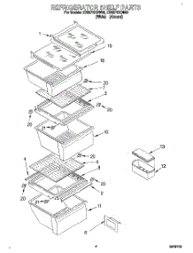 03 - Refrigerator Shelf parts for Whirlpool Refrigerator ED22PSXDW00 from AppliancePartsPros.com