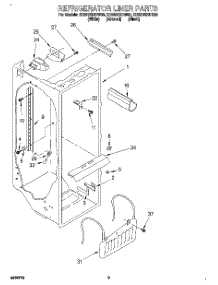 02 - Refrigerator Liner parts for Whirlpool Refrigerator ED25DSXDB00 from AppliancePartsPros.com