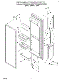 06 - Refrigerator Door parts for Whirlpool Refrigerator 8ED22PWXDG00 from AppliancePartsPros.com